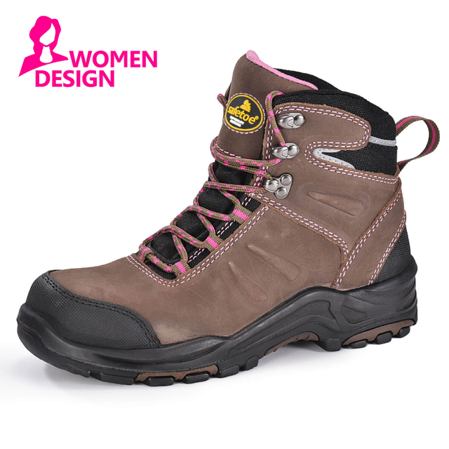 Водонепроницаемые и противоскользящие женские рабочие ботинки с композитным носком M-8553