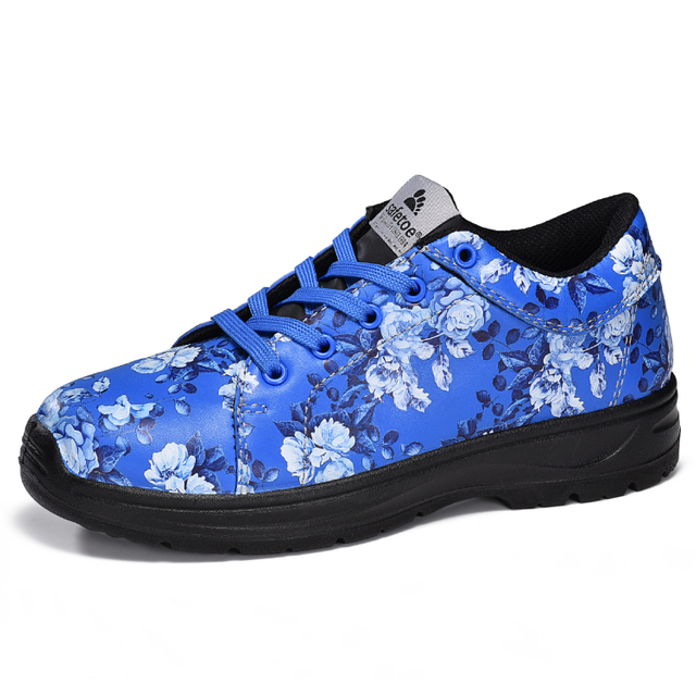 Водонепроницаемая защитная обувь со стальным носком для садового дизайна для женщин L-7526 Синий