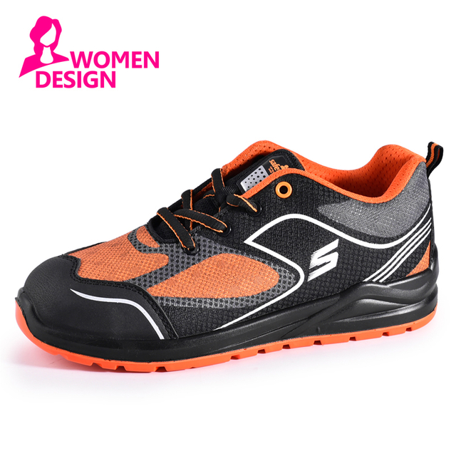 Модные легкие кроссовки со стальным носком, защитная обувь для женщин