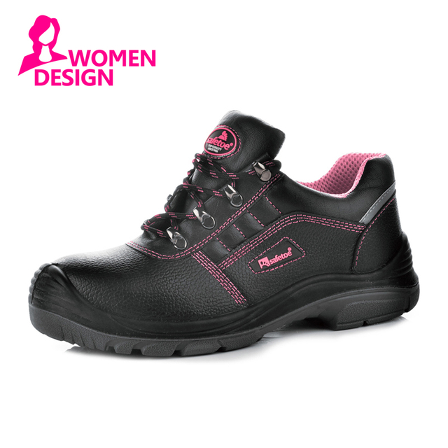 Черная дешевая шнуровка, самая удобная женская обувь со стальным носком со стальным носком
