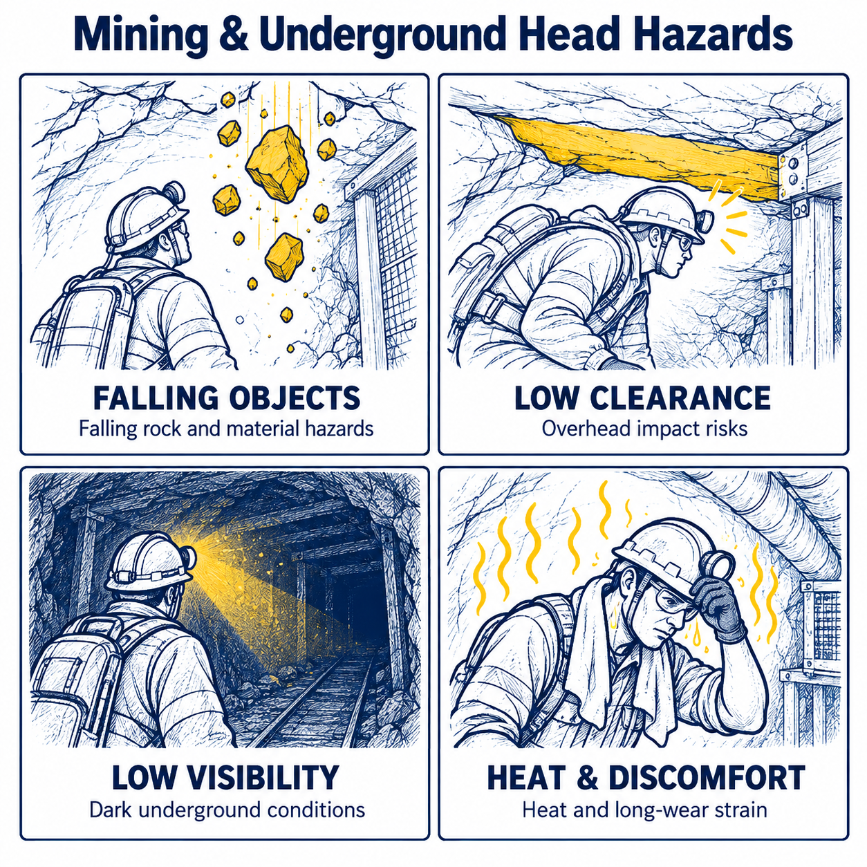 Mining & Underground Head Hazards Опасности, связанные с горнодобывающей и подземной деятельностью