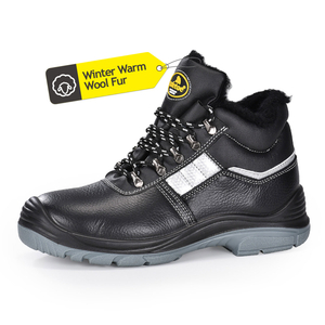Мужские зимние теплые защитные рабочие ботинки со стальным носком для строительства M-8027 на меху