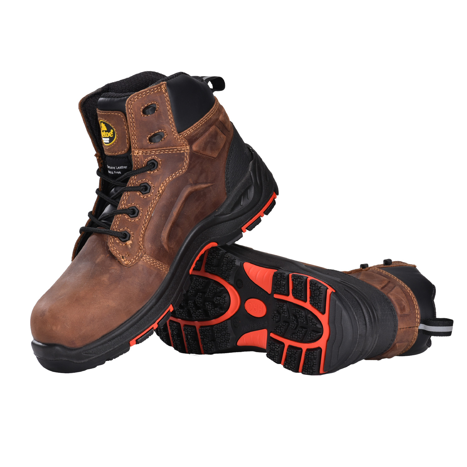 Прочные и защитные коричневые мужские сапоги для безопасности Chukka Work Boots M-8552B