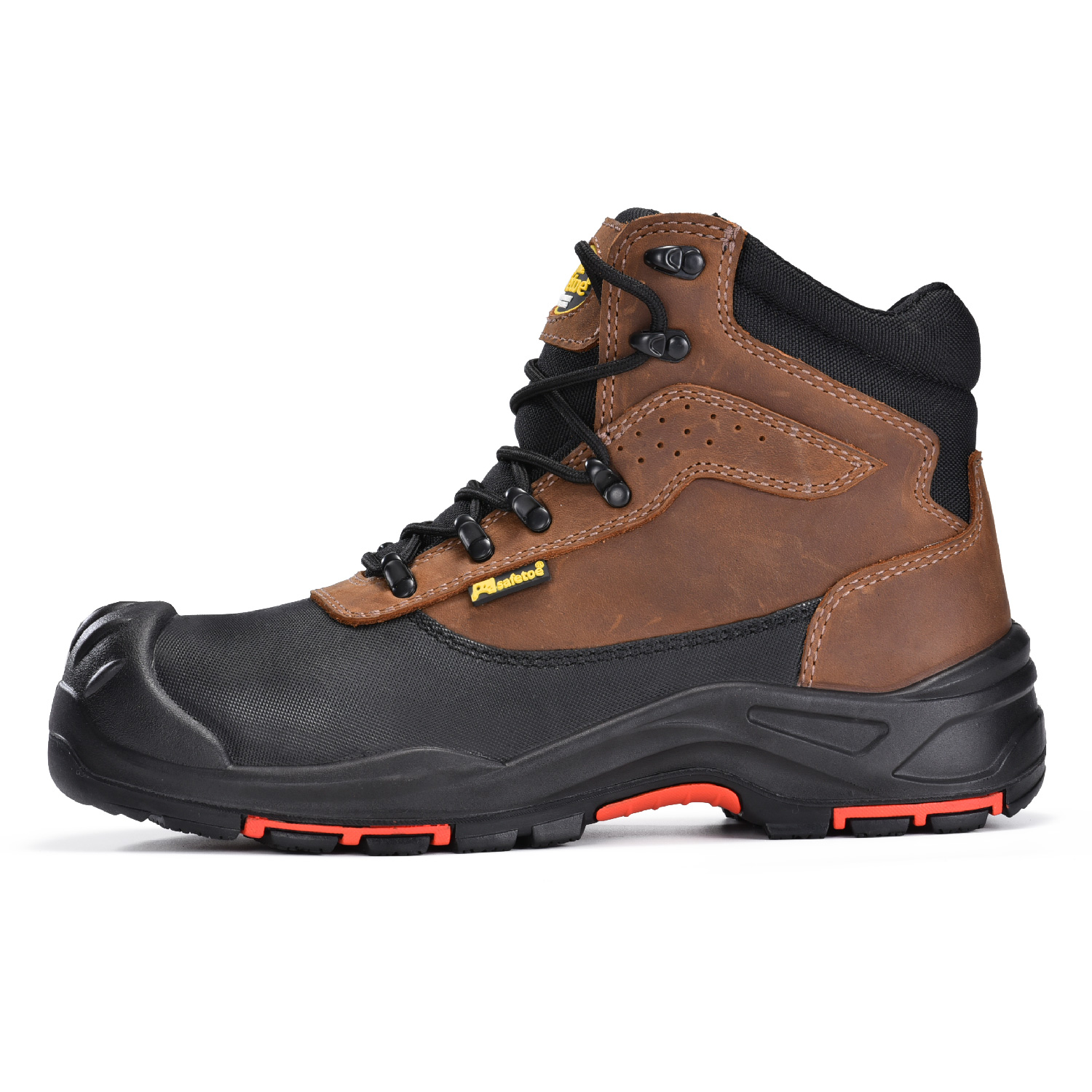 Nubuck кожаный скольжение устойчивые самые удобные рабочие ботинки с композитны