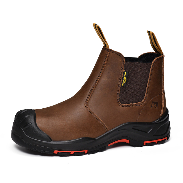 Мужские кожаные защитные композитные ботинки Chelsea Dealer без шнуровки до щиколотки M-8025NBO