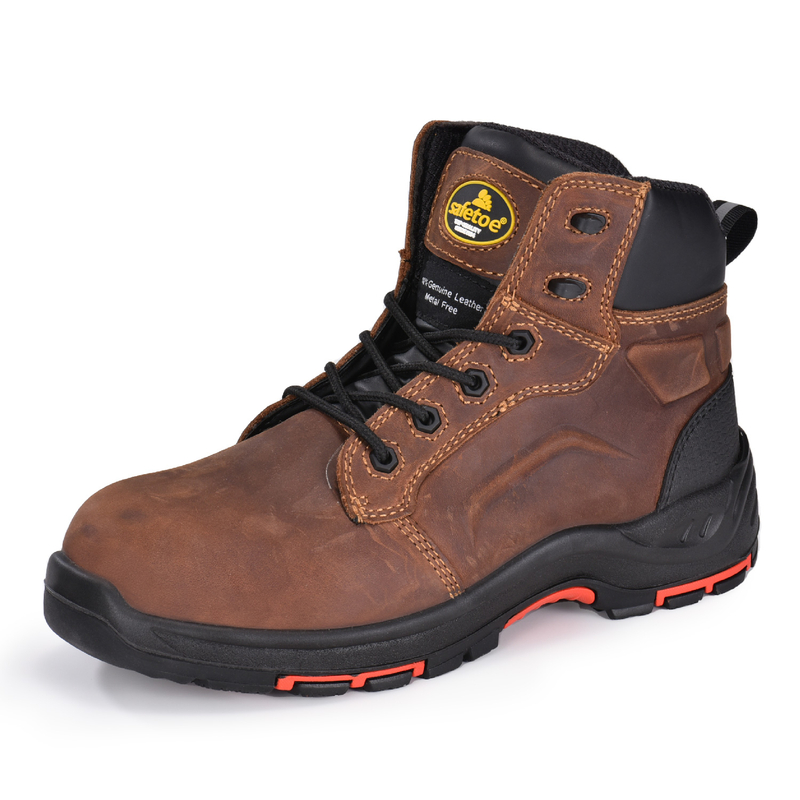 Прочные и защитные коричневые мужские сапоги для безопасности Chukka Work Boots M-8552B