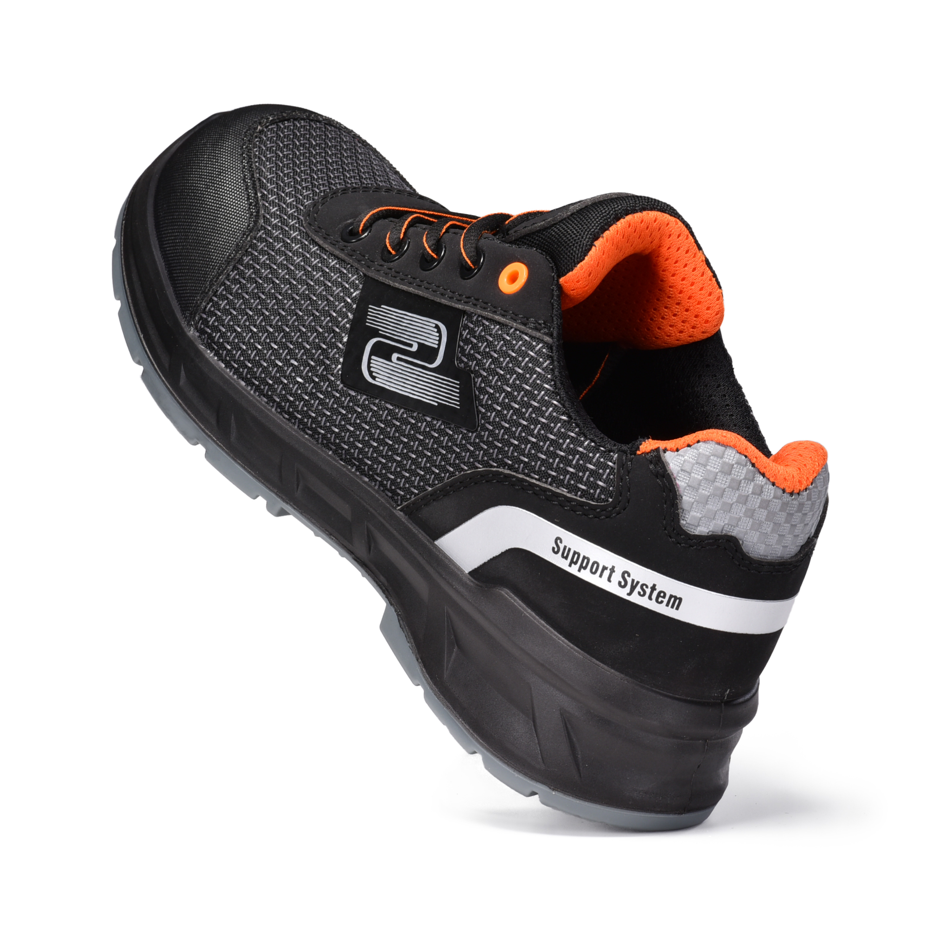 Легкая рабочая обувь S1P с композитным носком и кевларовой пластиной L-7512 Оранжевый