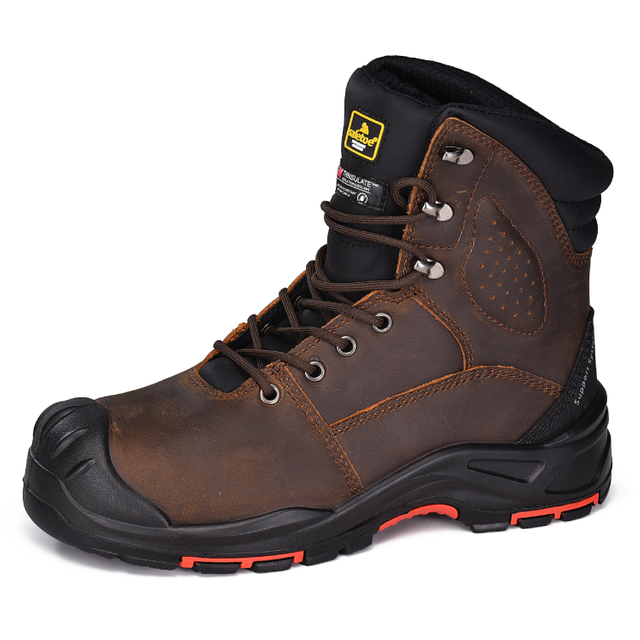 Одобренные S3 рабочие ботинки для монтажников на маслостойкой и нескользящей нитриловой подошве H-9537