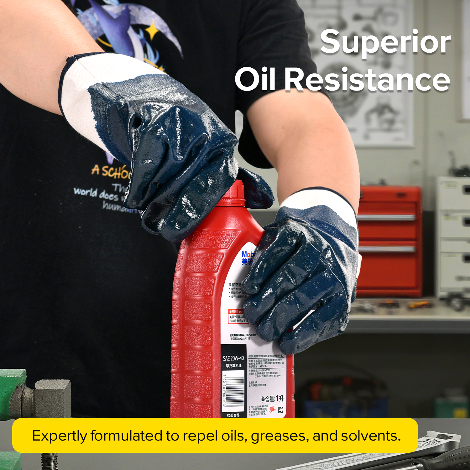 Рабочие перчатки для тяжелых условий эксплуатации с нитриловым покрытием FD1288