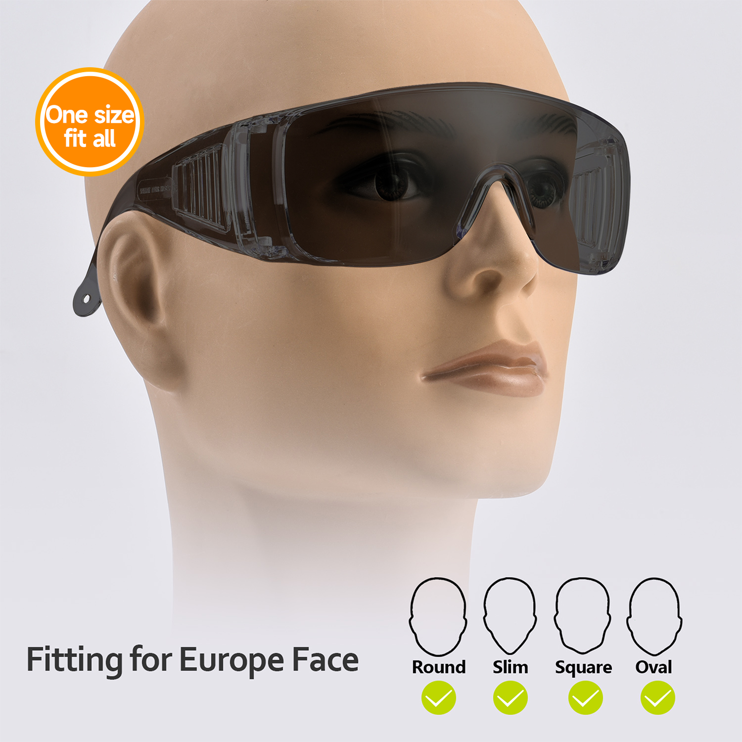 Защитные очки OTG, надеваемые поверх очков, отпускаемых по рецепту | ANSI Z87.1 и EN166 SG035