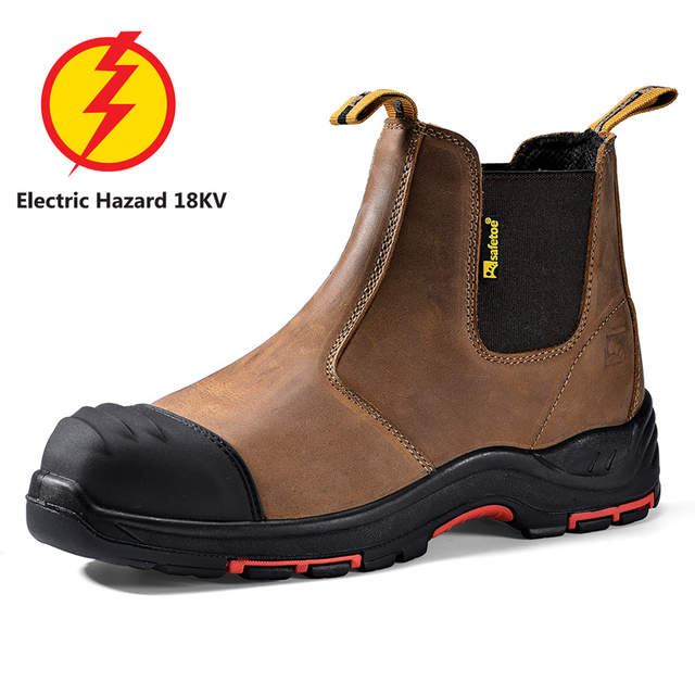 Рабочие защитные ботинки с электроизоляцией, резиновым стальным носком и изоляцией