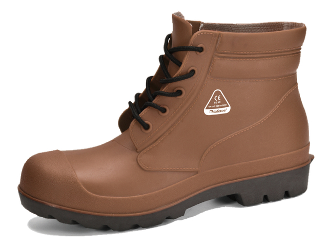 Мужские сапоги с низким дождем W-6050 Brown