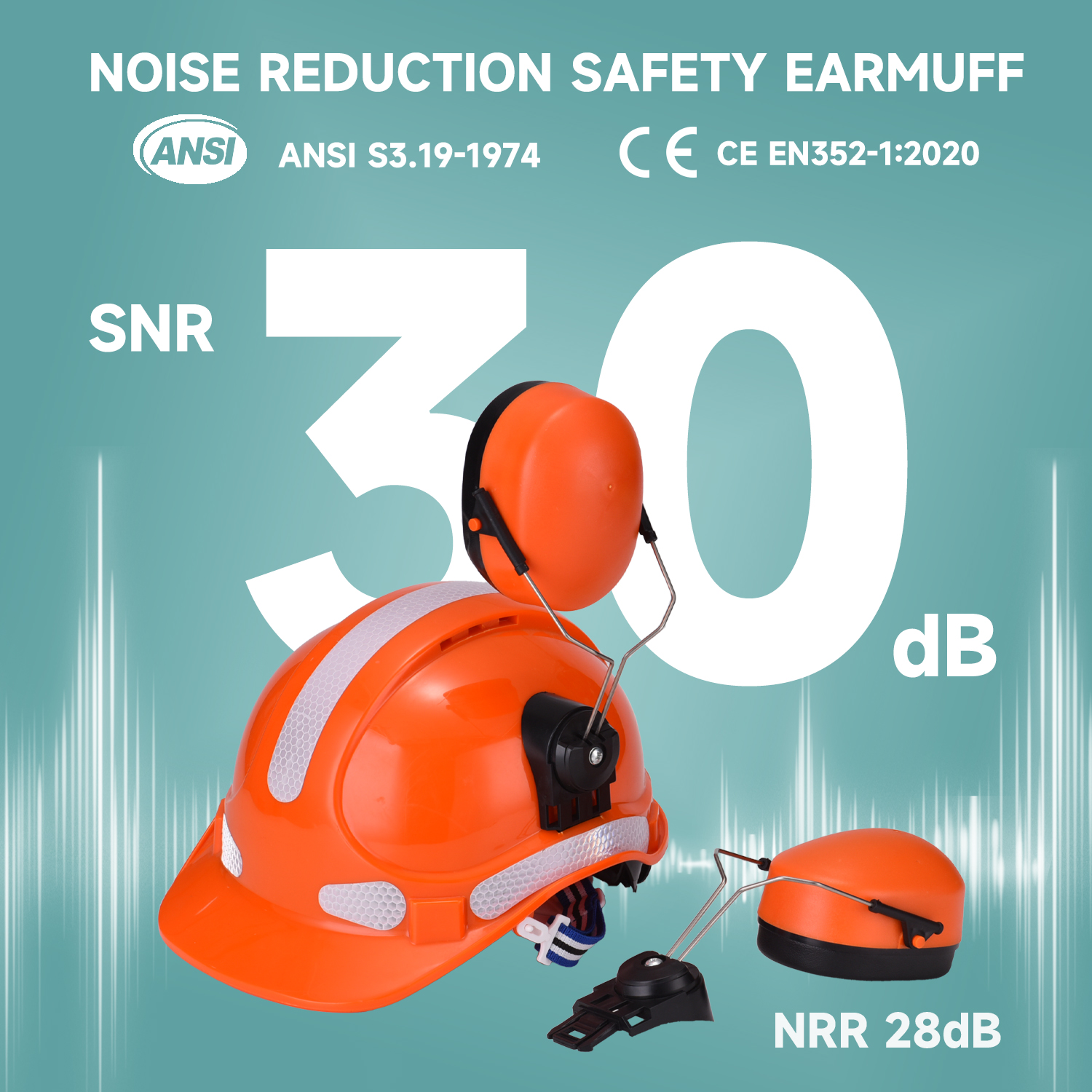 Высококачественные ушные муфты E-2008d Orange
