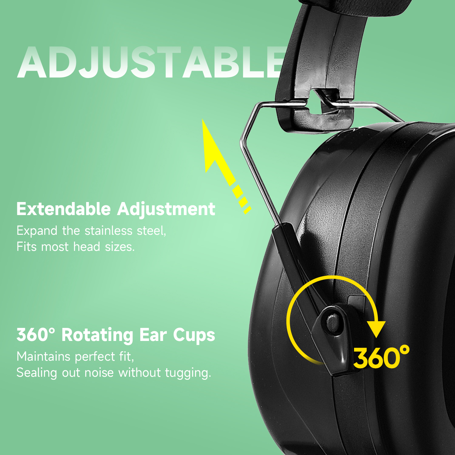 Готовые запасы ABS Защитные ушные муфты EM-5002 Black