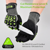 Gloves HDPE Cut Gloves защищающие перчатки TPR9004 Green