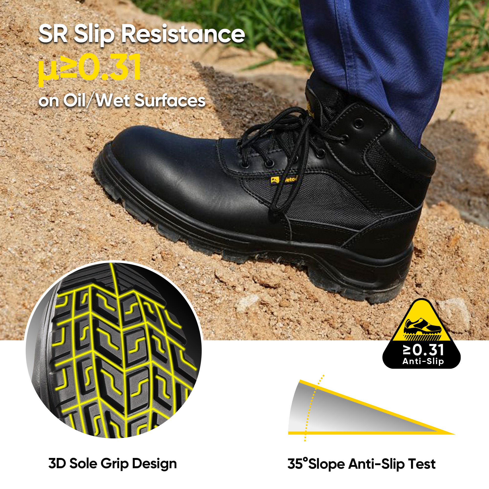 Ботинки рабочие тактического дизайна M-8515 SafeCombat-M