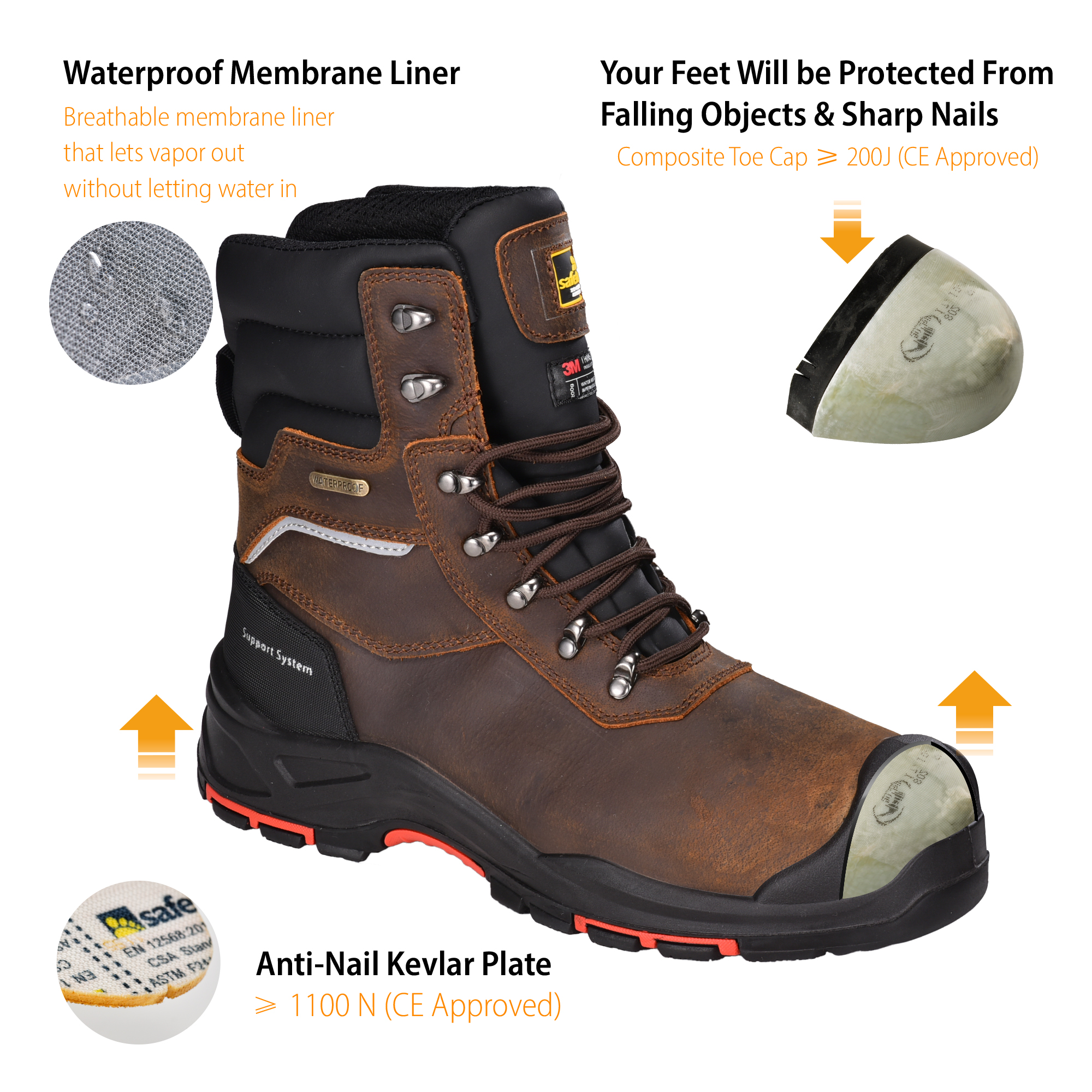 H-9552-Composite Work Work Boots 