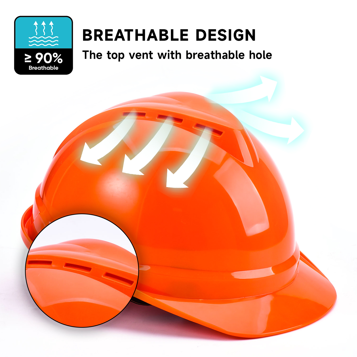 Противоречивая рабочая шлем W-002 Orange