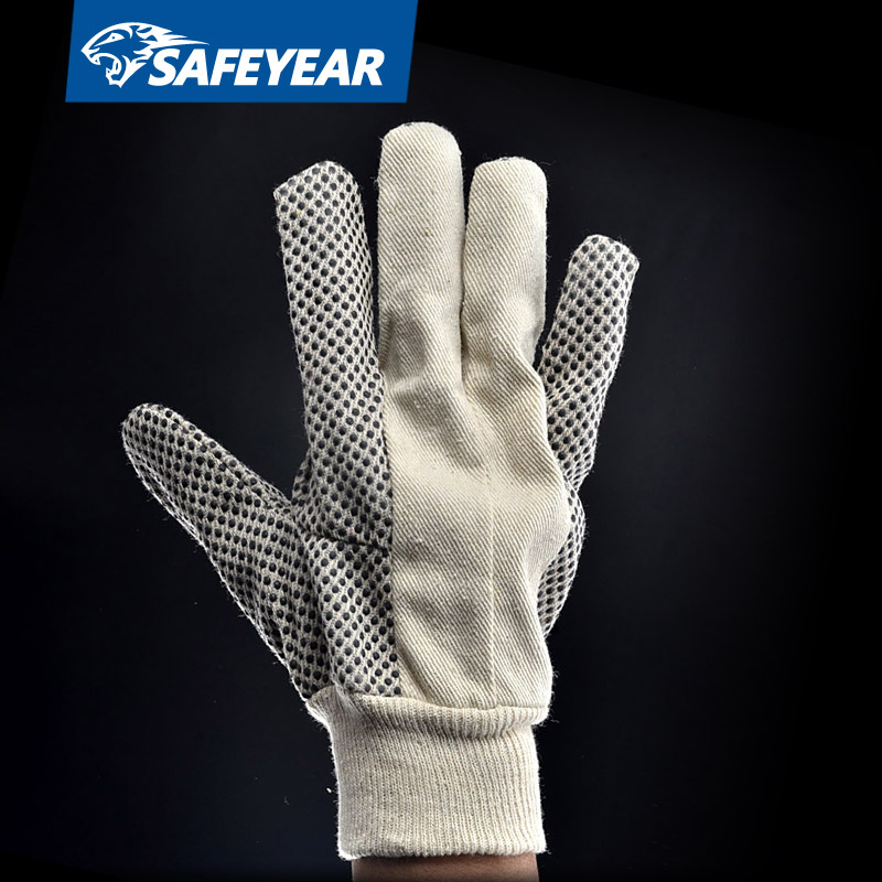 Защитные рабочие перчатки из ПВХ в горошек FL-5519A