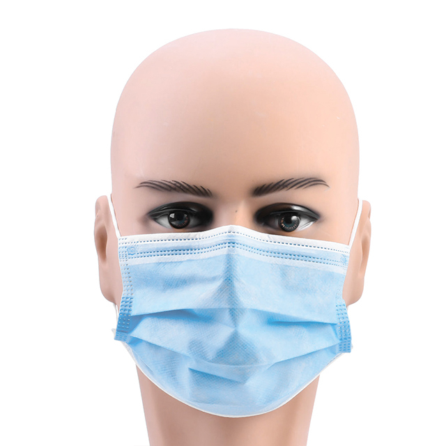 Одноразовые синие маски для лица SM-008 