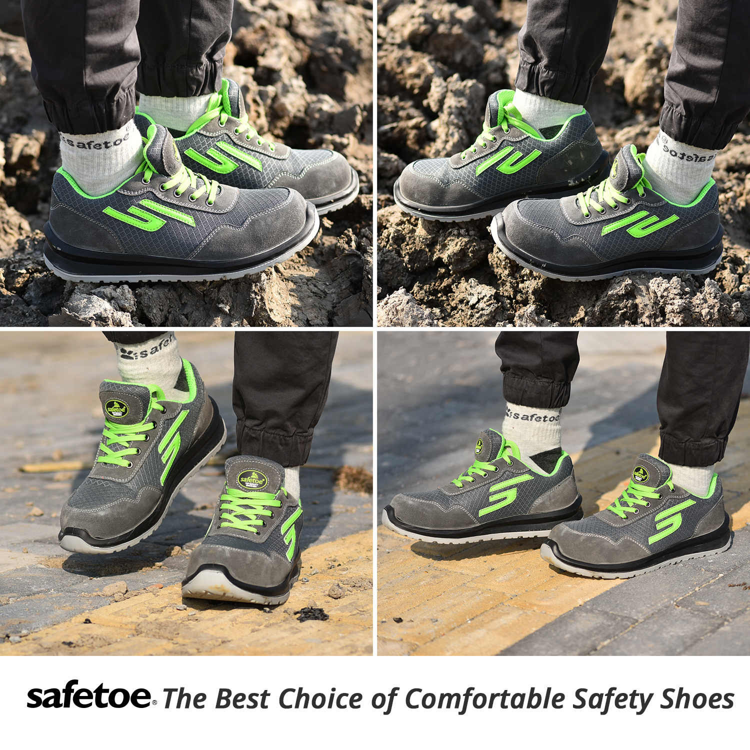 Защитная обувь без содержания металла L-7328 Зеленый