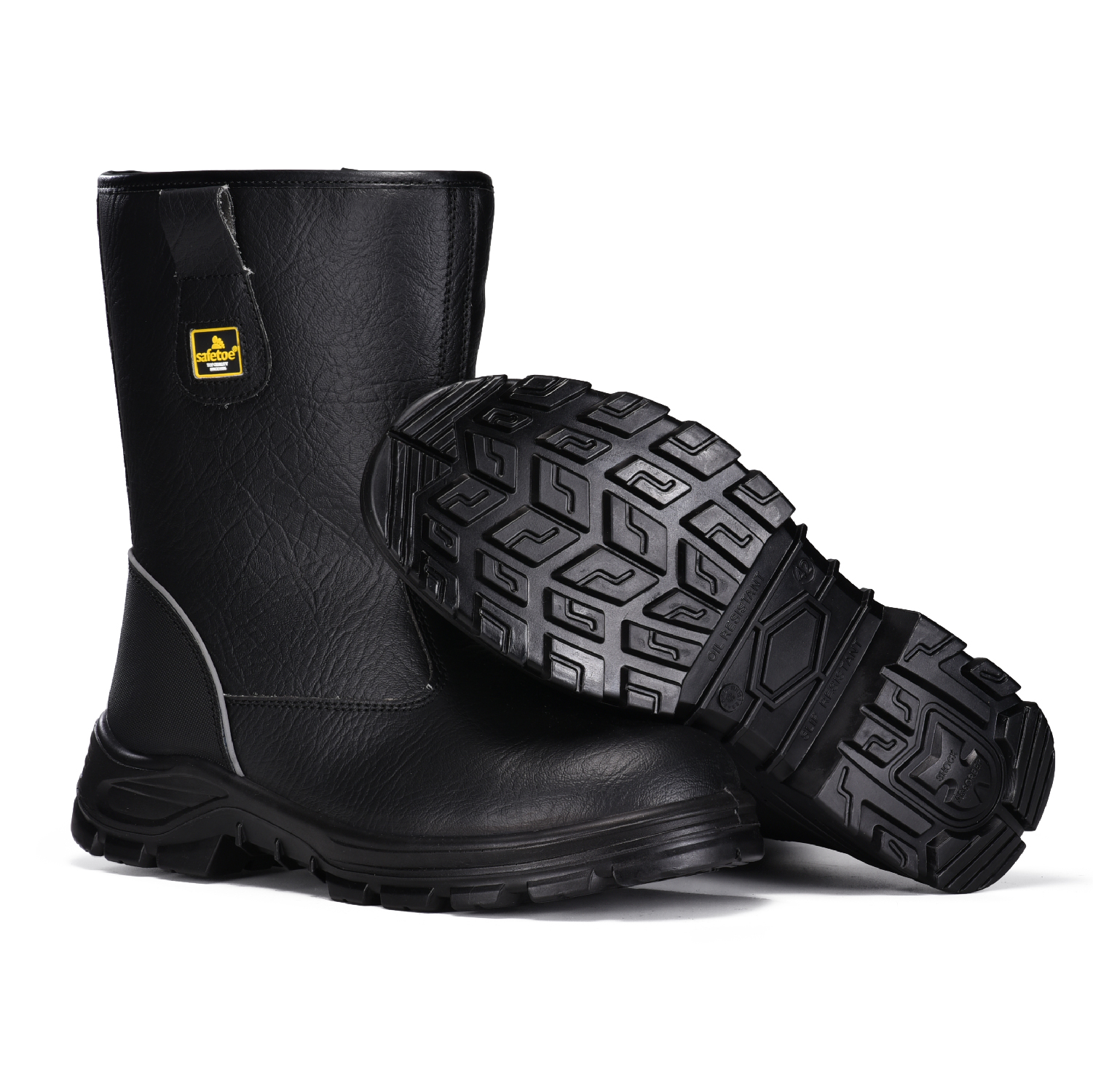 Мужские ботинки для промышленности и строительства со стальным носком для строительных работ H-9430 Черные
