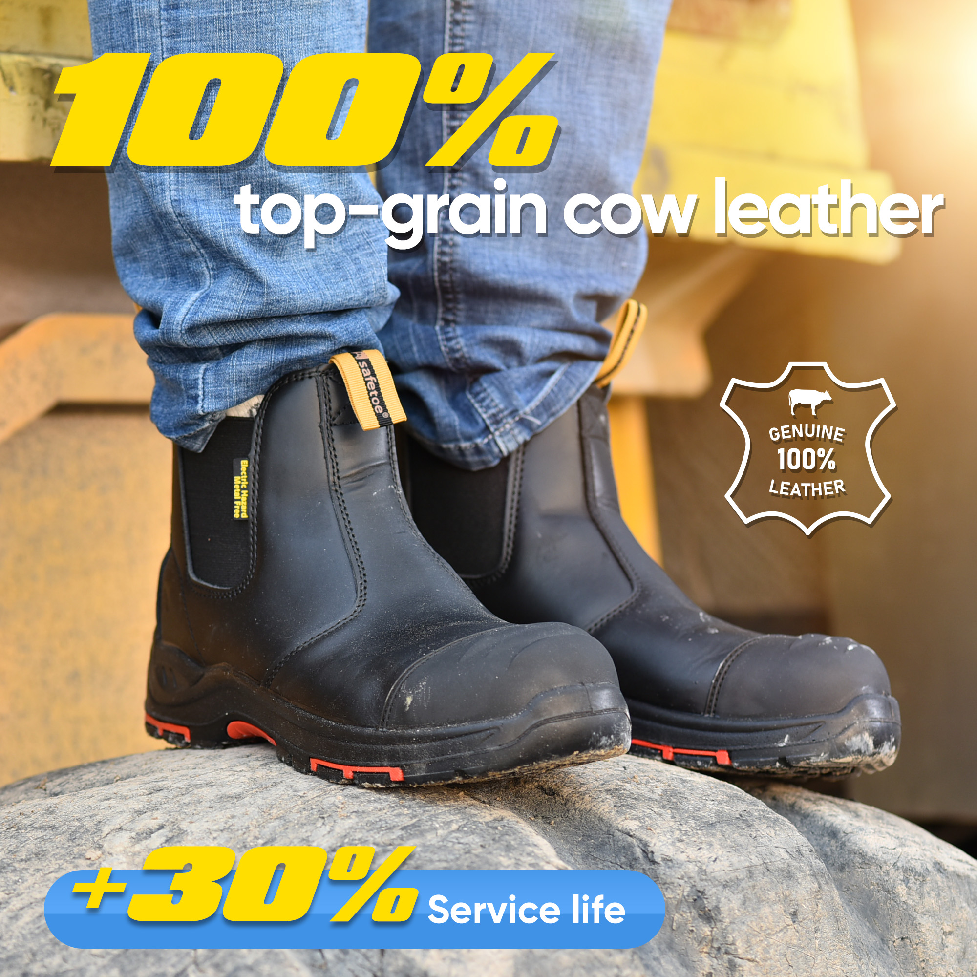 CSA Canadian Green Triangle Safety Work Boots M-8025NBK