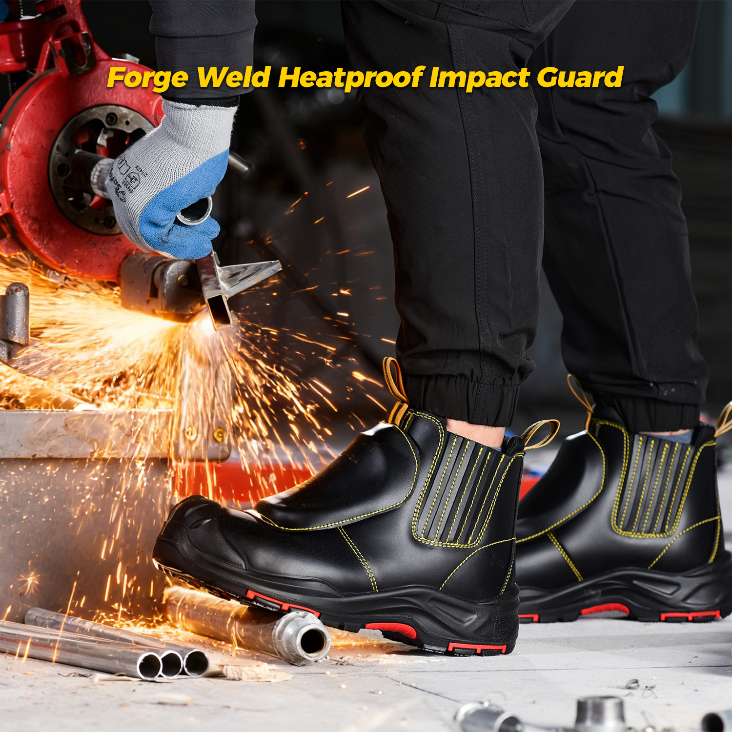 Сварные рабочие ботинки.