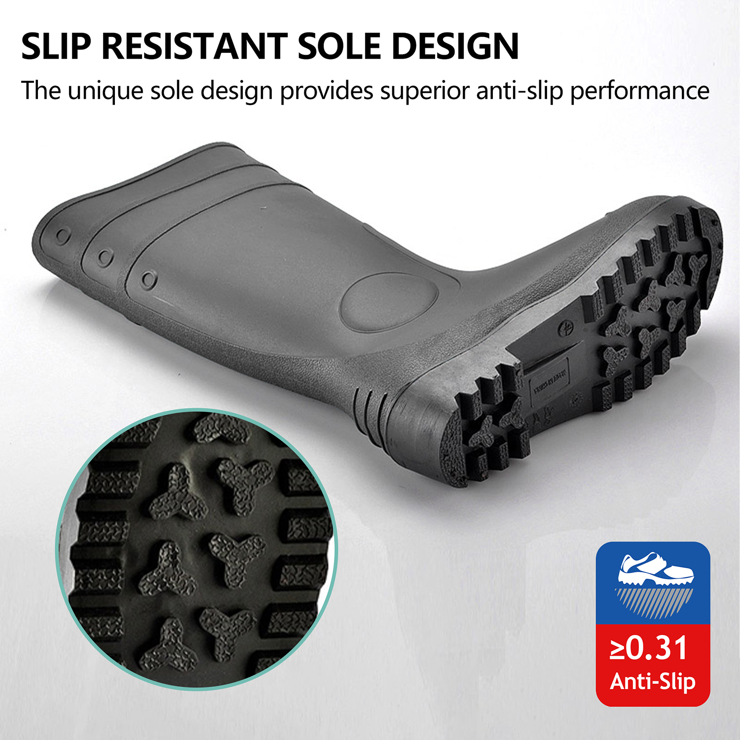 Одобренные CE защитные резиновые сапоги S5 – сверхпрочные водонепроницаемые промышленные ботинки из ПВХ W-6037 Черный AquaPioneer