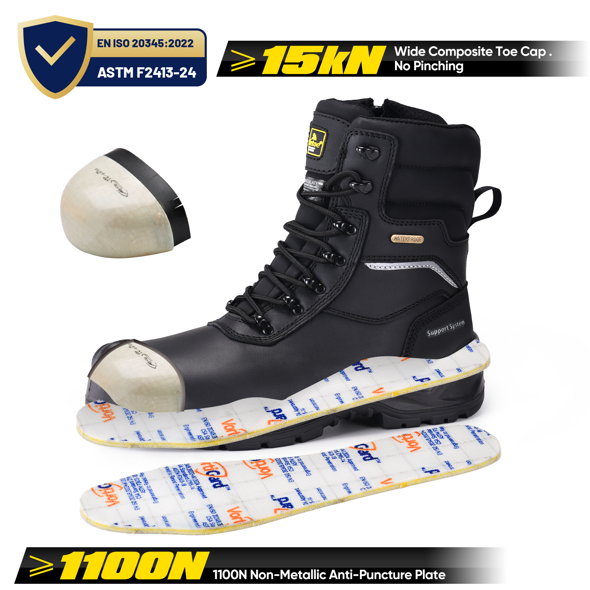Зимние защитные ботинки Safetoe IceGrip Arctic-Zip H-9552 IceGrip