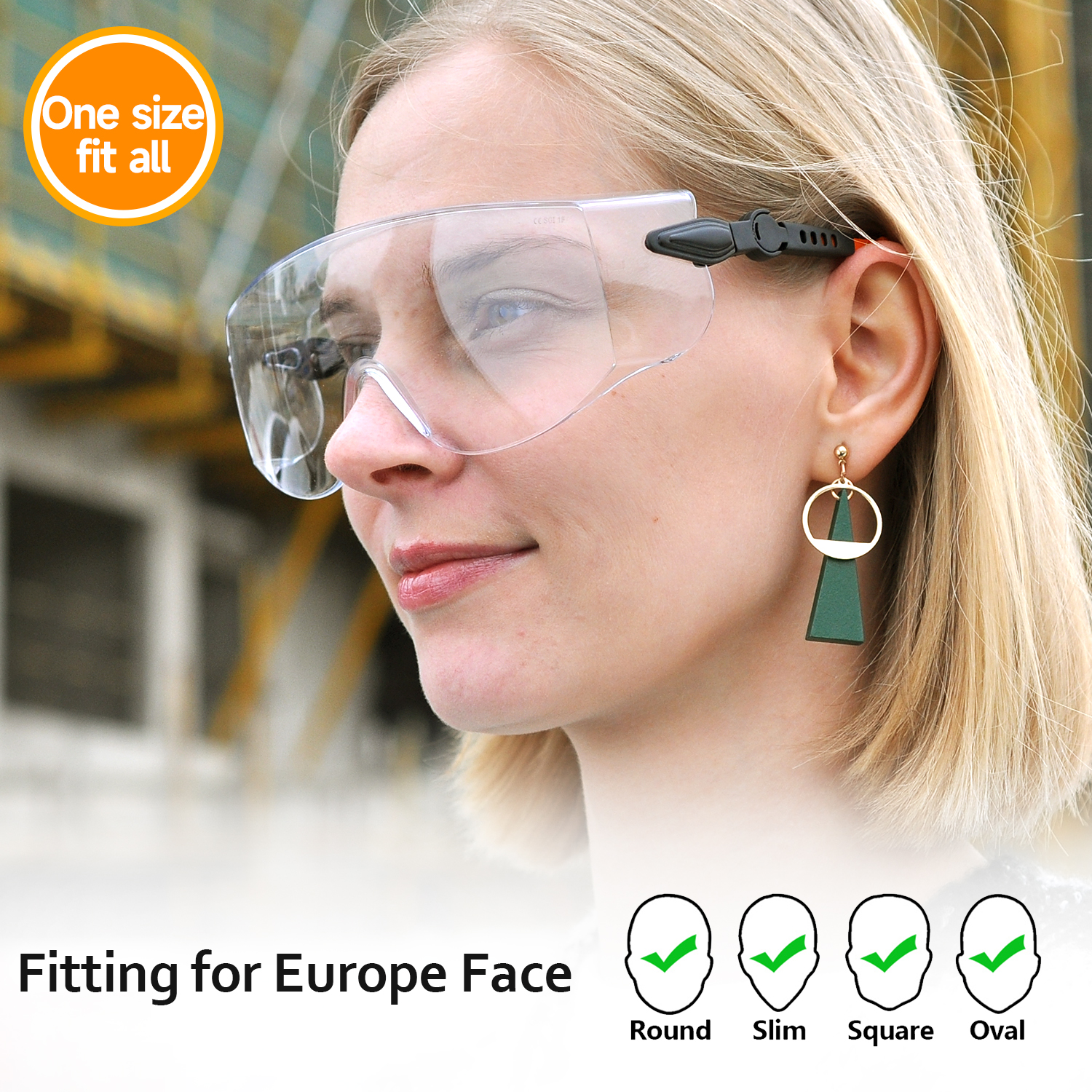 OTG Защитные очки увеличенного размера, надеваемые поверх очков, отпускаемых по рецепту | АНСИ Z87.1 и EN166