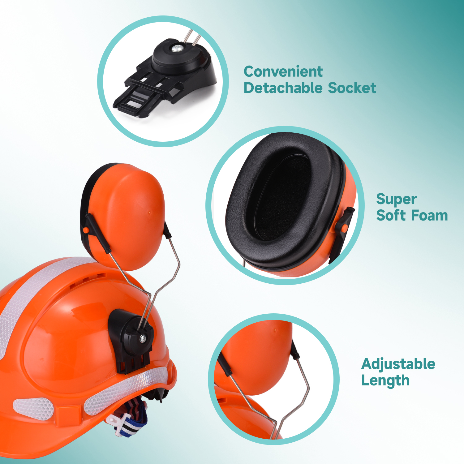 Высококачественные ушные муфты E-2008d Orange