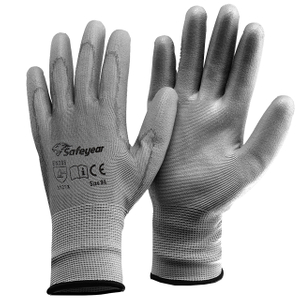 PU, покрытый промышленными рабочими перчатками ZHXPU225B GREY