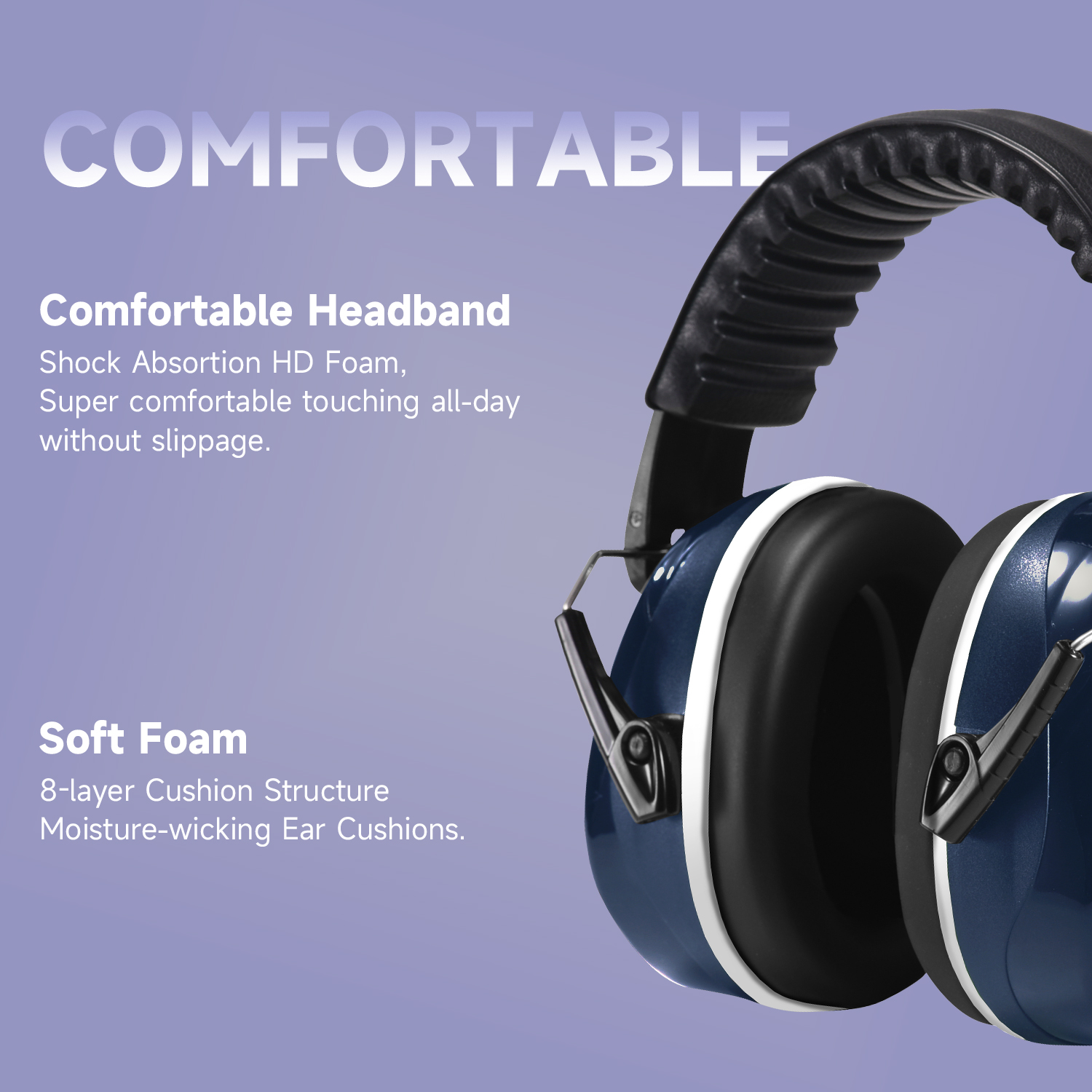 Защита от слуха ABS Защитные ушные муфты готовы к запасу FM-1B Blue