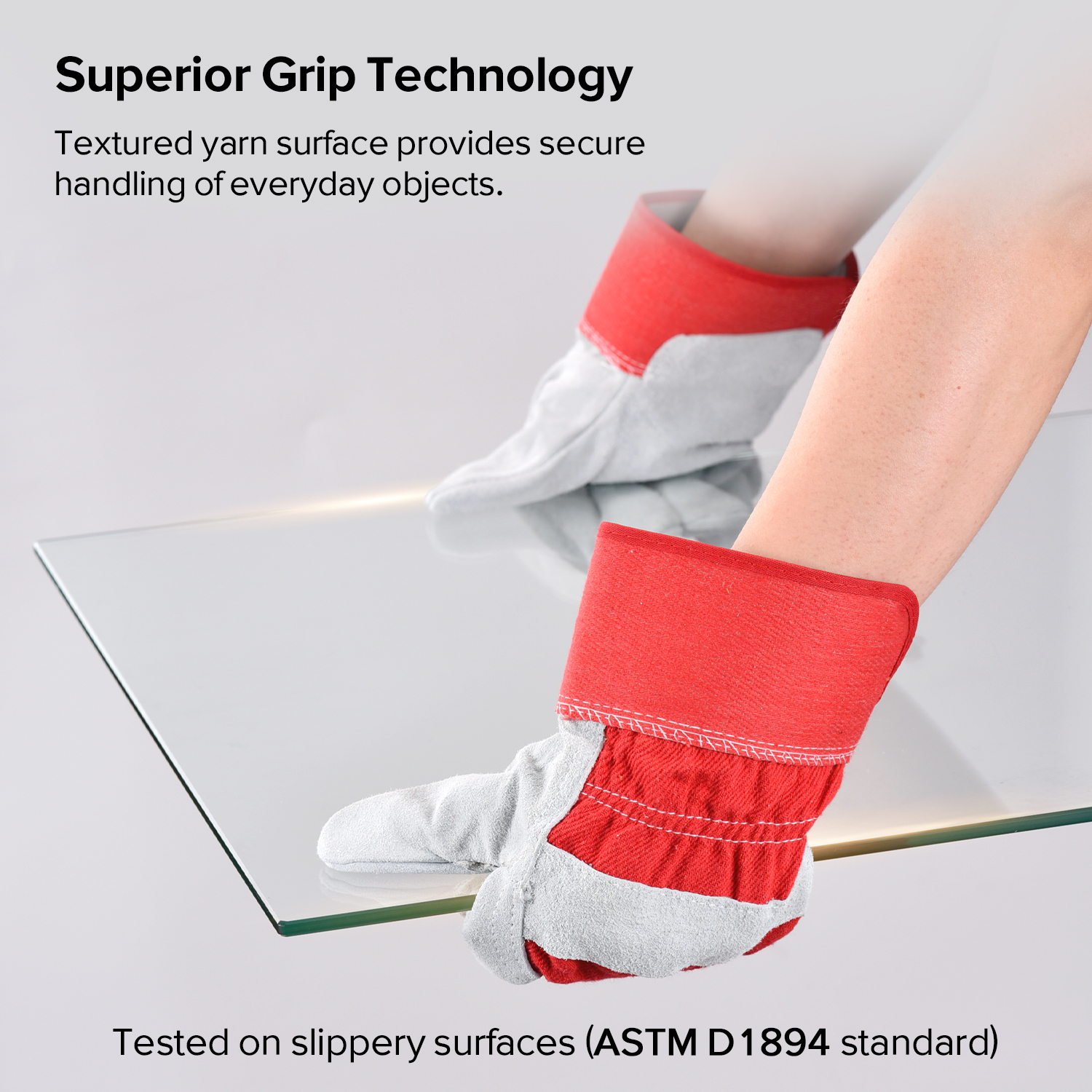  Кожаные защитные перчатки Перчатки для механика Кожаные FL-1015 Красный