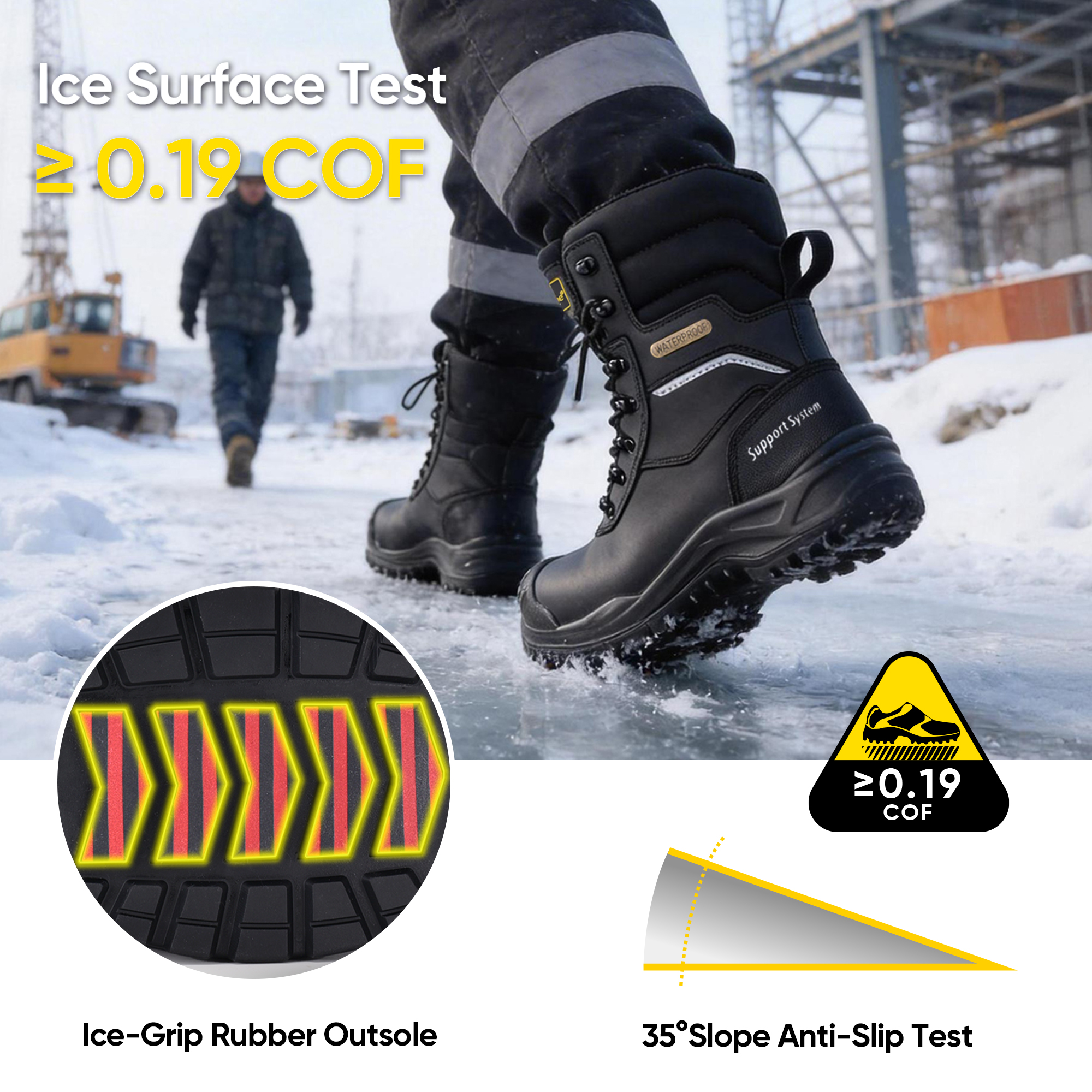 Зимние защитные ботинки Safetoe IceGrip Arctic-Zip H-9552 IceGrip