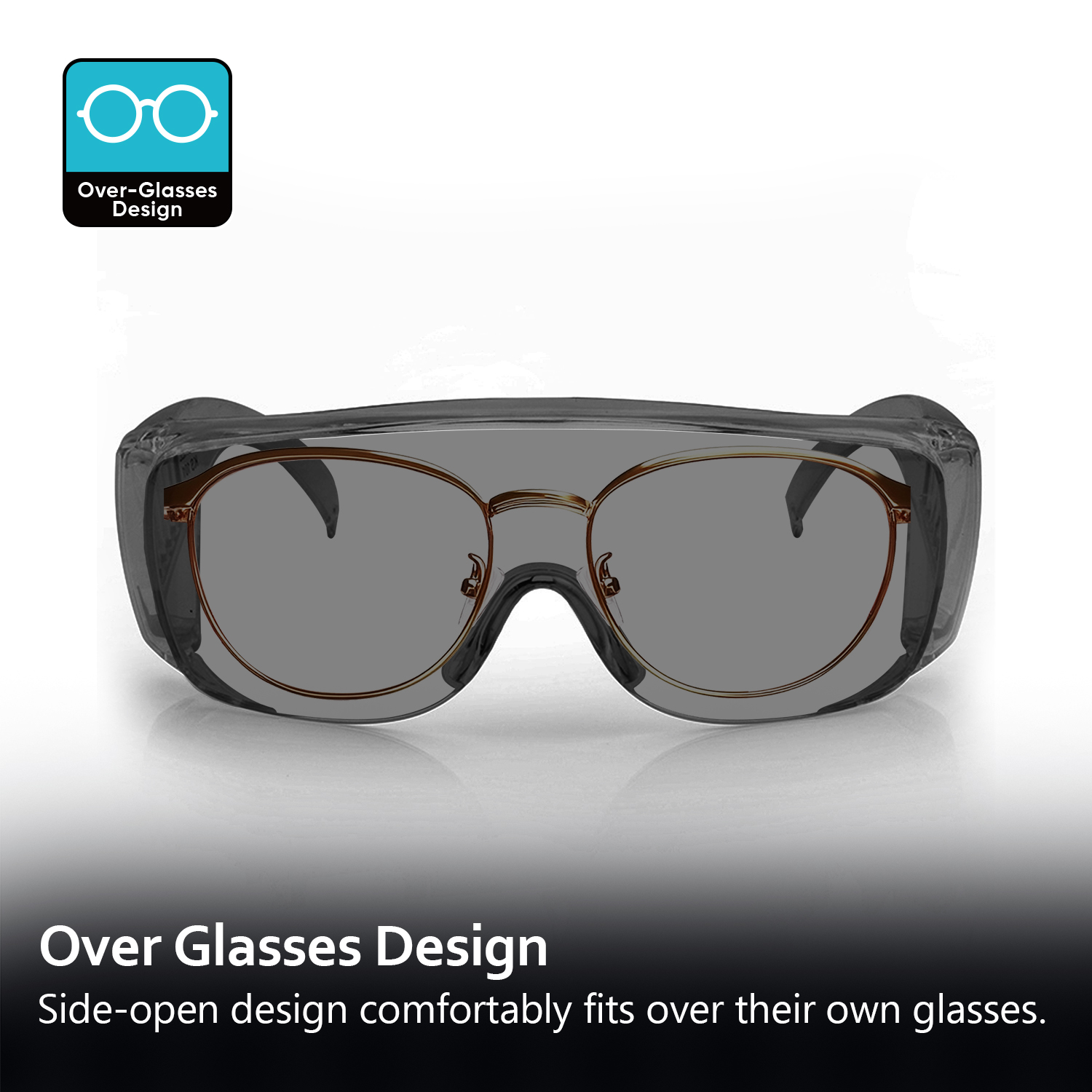 Защитные очки OTG, надеваемые поверх очков, отпускаемых по рецепту | ANSI Z87.1 и EN166 SG035