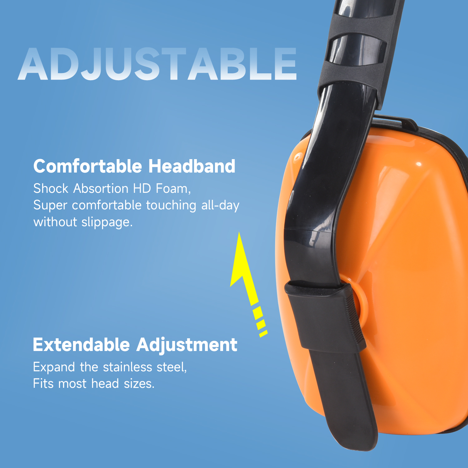 Защитные слуховые ушные муфты EM-5003 Orange