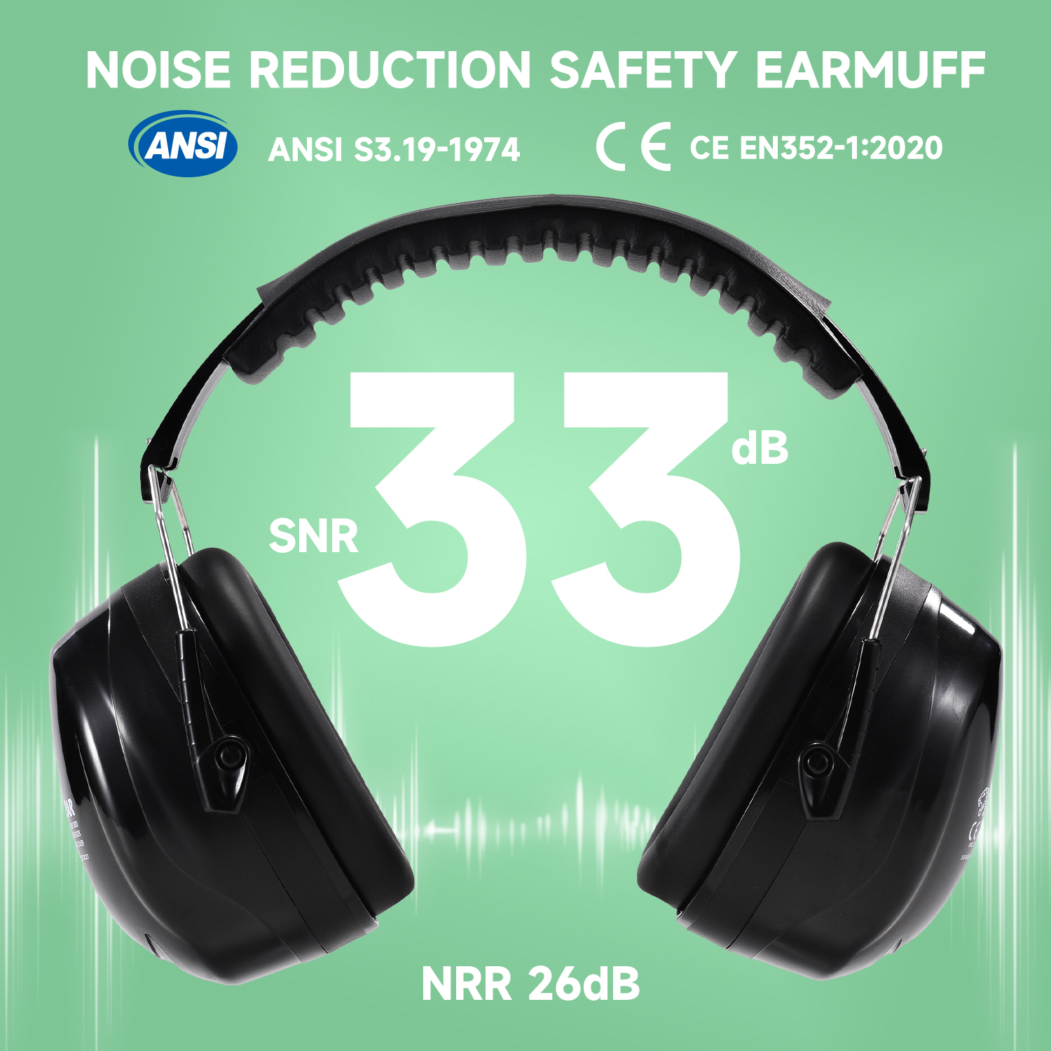 Готовые запасы ABS Защитные ушные муфты EM-5002 Black