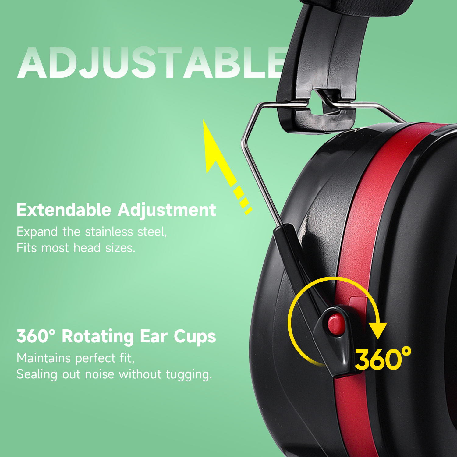 Готовые запасы ABS Защитные ушные муфты EM-5002 RED