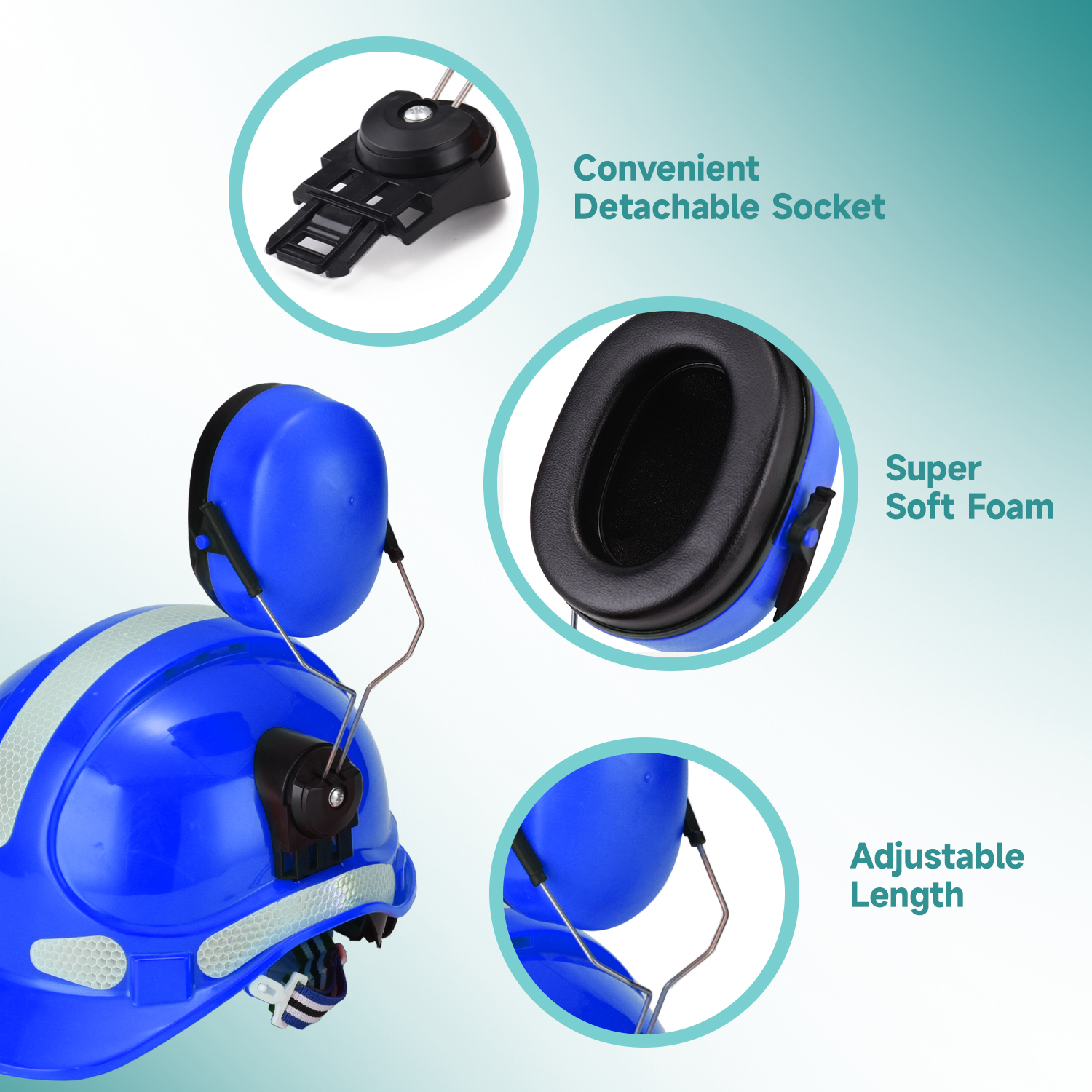 Высококачественные ушные муфты E-2008 Blue