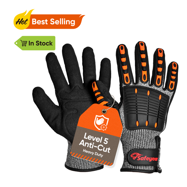 Устойчивые к порезам механические рабочие перчатки TPR9004 Оранжевые