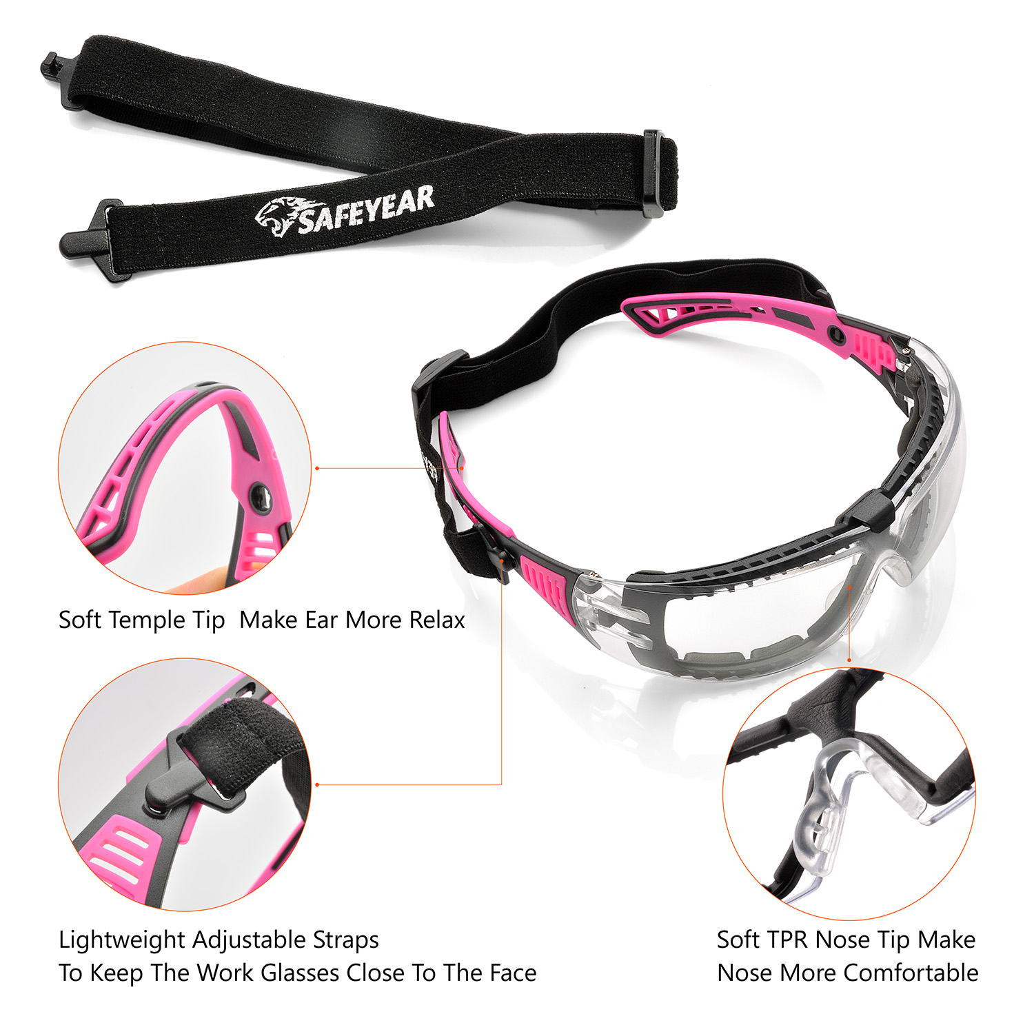 Женские защитные очки с защитой от запотевания | ANSI Z87.1 и CE EN166