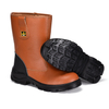 Одобренные CE защитные ботинки со стальным носком H-9430 Коричневые