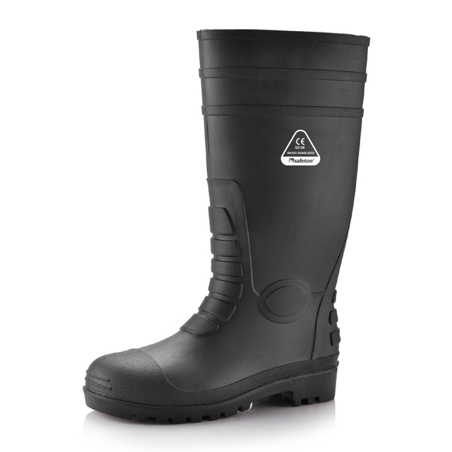 Водонепроницаемые резиновые резиновые ботинки W-6038 Black