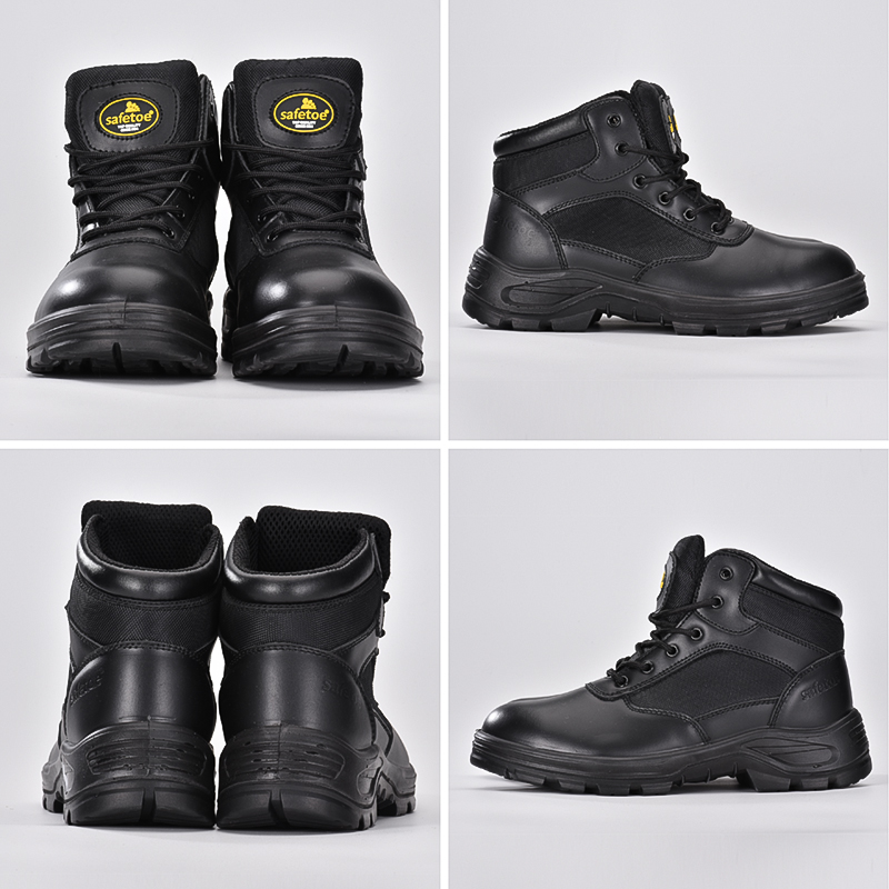 Черные кожаные полицейские ботинки M-8515NS