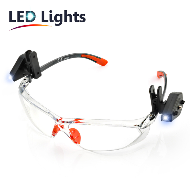 Высококачественные защитные очки с прозрачными линзами SG003 оранжевого цвета
