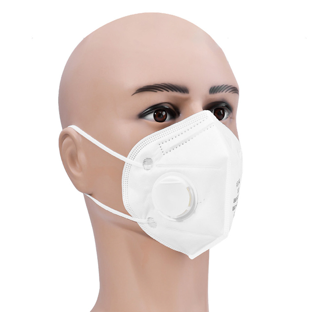 KN95 Белая защитная маска для лица с клапаном SM-006 