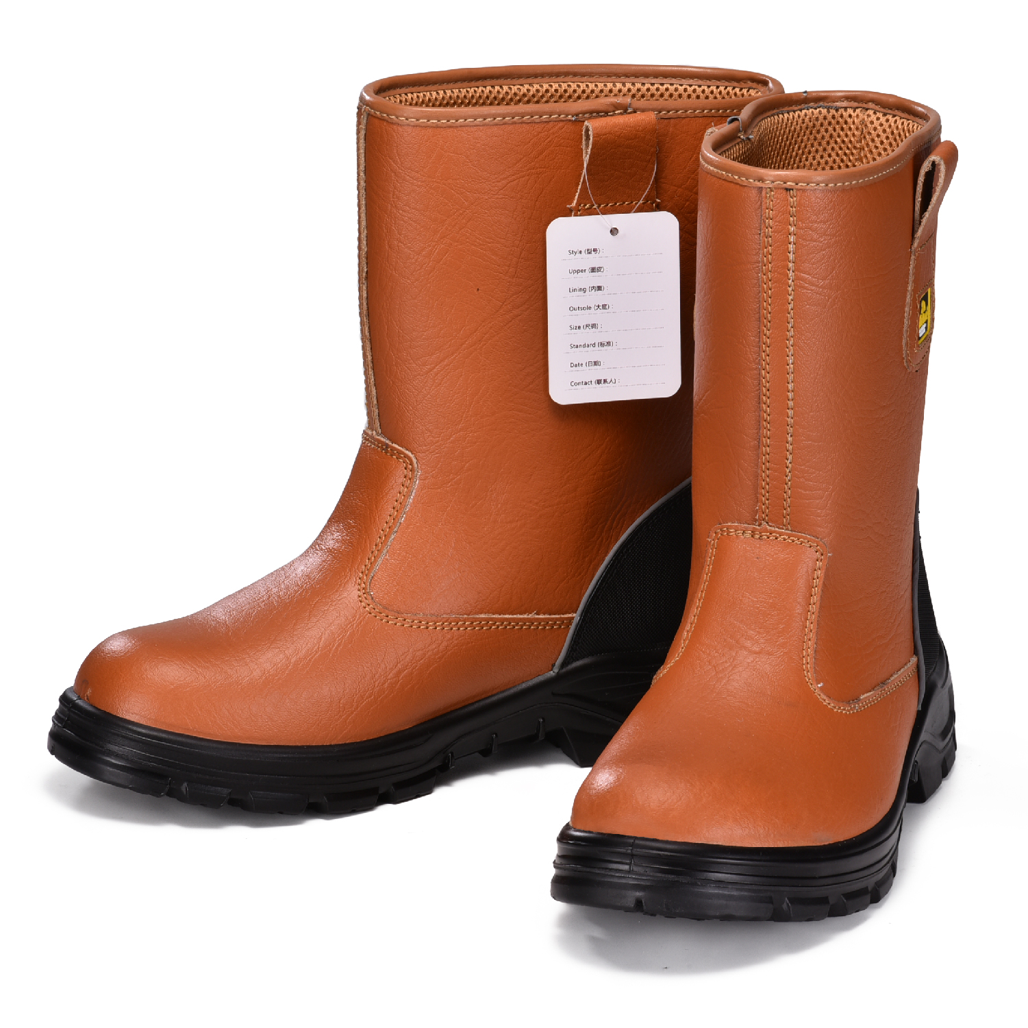 Одобренные CE защитные ботинки со стальным носком H-9430 Коричневые