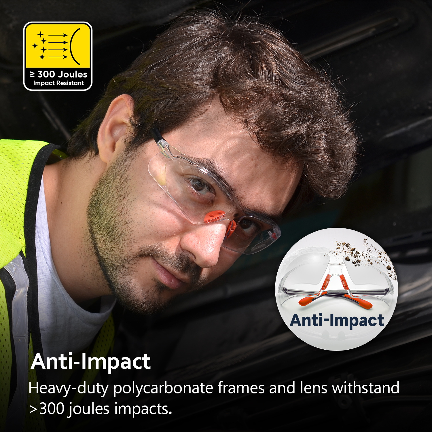 Готовые чистые промышленные защитные очки SG003OR